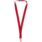 Dylan cotton lanyard with safety clip, Red <font size=1>[ENG]</font> (10251204)