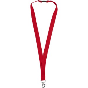 Dylan cotton lanyard with safety clip, Red <font size=1>[ENG]</font>