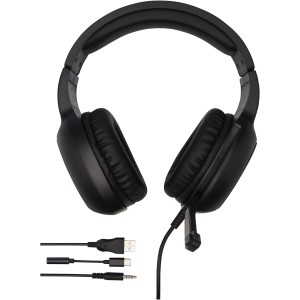 Gleam gaming headphones, Solid black (Earphones, headphones)