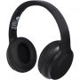 Loop recycled plastic Bluetooth(r) headphones, Solid black