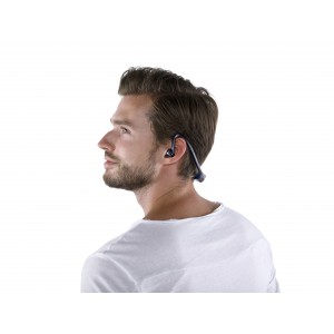 Plastic earphones, cobalt blue (Earphones, headphones)