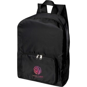 EcoFold RPET foldable backpack 15L, Solid black (Rucksack)