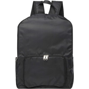 EcoFold RPET foldable backpack 15L, Solid black (Rucksack)
