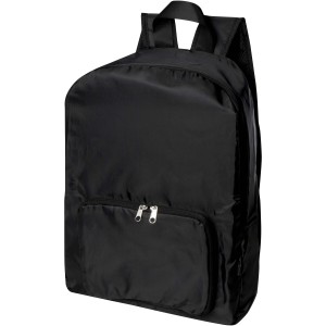 EcoFold RPET foldable backpack 15L, Solid black (Rucksack)