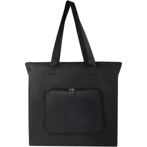 EcoFold RPET foldable tote bag 16L, Solid black (Einkaufstaschen)
