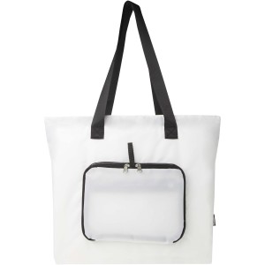 EcoFold RPET foldable tote bag 16L, White (Einkaufstaschen)