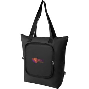 EcoFold RPET foldable tote cooler bag 15L, Solid black (Khlboxen)