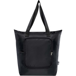EcoFold RPET foldable tote cooler bag 15L, Solid black (Khlboxen)