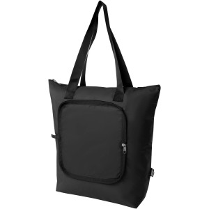 EcoFold RPET foldable tote cooler bag 15L, Solid black (Khlboxen)