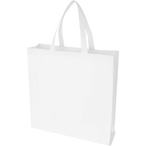 EcoSeal GRS recycled nonwoven gusset tote bag 12L, White <font size=1>[ENG]</font>