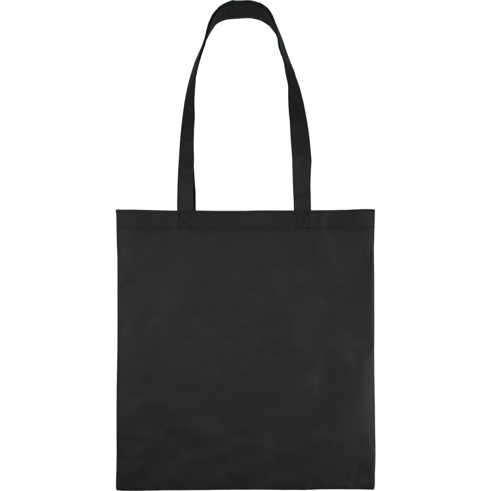 Nonwoven (80 gsm) shopping bag Taye, black (Einkaufstaschen)