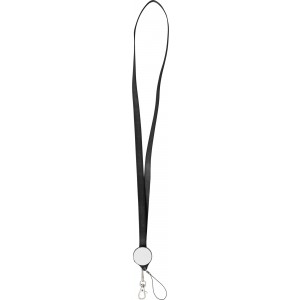 2-in-1 Lanyard aus Kunststoff Romario, Schwarz