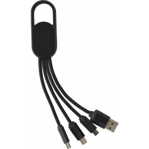 4-in-1 Charging cable set Idris, black (Eletronics cables, adapters)