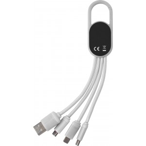 4-in-1 Charging cable set Idris, white (Eletronics cables, adapters)