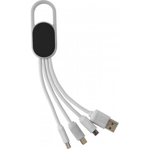 4-in-1 Charging cable set Idris, white (Eletronics cables, adapters)