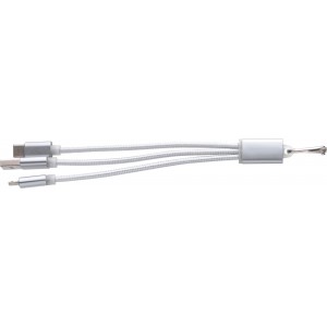 Aluminium alloy cable set Alvin, silver (Eletronics cables, adapters)