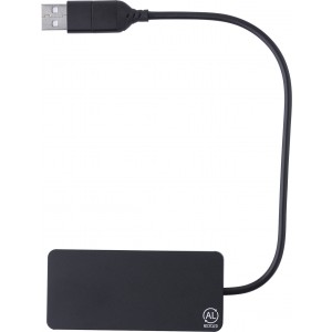 Aluminium USB Hub Layton, black (Eletronics cables, adapters)