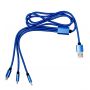 Nylon charging cable Felix, cobalt blue