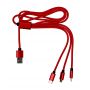 Nylon charging cable Felix, red