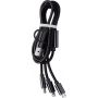 Nylon charging cable Leif, black