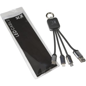SCX.design C15 quatro light-up cable, Blue, Solid black (Eletronics cables, adapters)