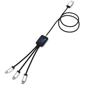 SCX.design C17 easy to use light-up cable, Blue, Solid black (Eletronics cables, adapters)