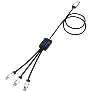 SCX.design C17 easy to use light-up cable, Blue, Solid black (Eletronics cables, adapters)