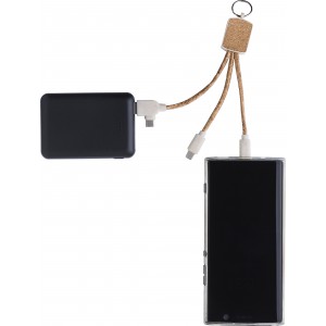 Stainless steel keychain Landry, brown (Eletronics cables, adapters)