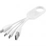 Troup 4-in-1 charging cable with type-C tip, White