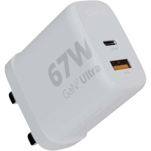 Xtorm XEC067G GaN2 Ultra 67W wall charger - UK plug, White (Eletronics cables, adapters)