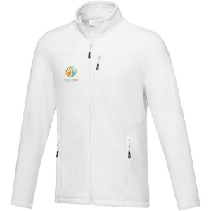 Elevate Amber men's GRS recycled full zip fleece jacket, White (Polar pullovers)