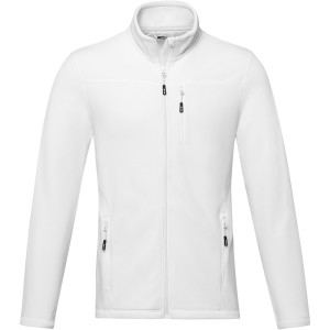 Elevate Amber men's GRS recycled full zip fleece jacket, White (Polar pullovers)