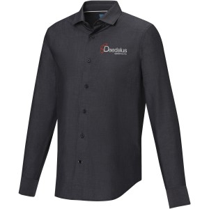 Elevate Cuprite long sleeve men's  organic shirt, Solid black (Hemden)