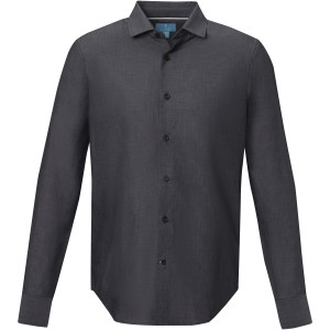 Elevate Cuprite long sleeve men's  organic shirt, Solid black (Hemden)