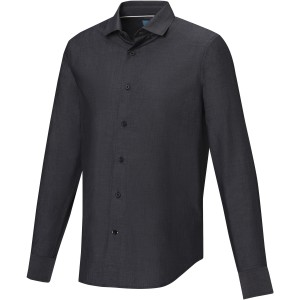 Elevate Cuprite long sleeve men's  organic shirt, Solid black (Hemden)