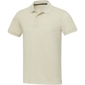 Emerald short sleeve unisex Aware<sup>™</sup> recycled polo, Oatmeal <font size=1>[ENG]</font>