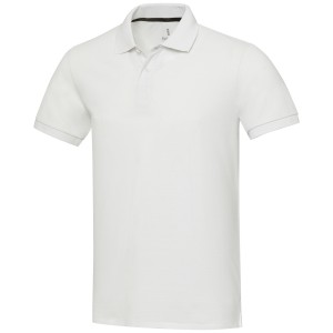 Emerald short sleeve unisex Aware<sup>™</sup> recycled polo, White <font size=1>[ENG]</font>