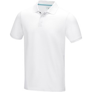 Graphite short sleeve men's  organic polo, White <font size=1>[ENG]</font>