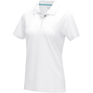 Graphite short sleeve women's  organic polo, White <font size=1>[ENG]</font>