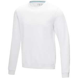 Jasper men's  organic GRS recycled crewneck sweater, White <font size=1>[ENG]</font>