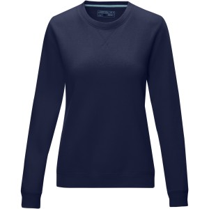 Elevate Jasper women's GOTS organic GRS recycled crewneck sweater, Navy (Pullovers)