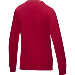 Elevate Jasper women's GOTS organic GRS recycled crewneck sweater, Red (Pullovers)