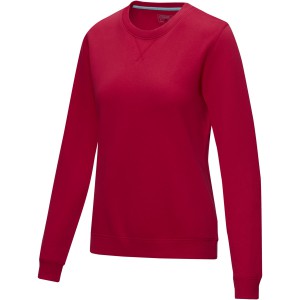 Elevate Jasper women's GOTS organic GRS recycled crewneck sweater, Red (Pullovers)