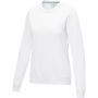 Elevate Jasper women's GOTS organic GRS recycled crewneck sweater, White