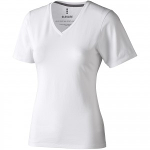 Kawartha T-Shirt fr Damen mit V-Ausschnitt, weiss