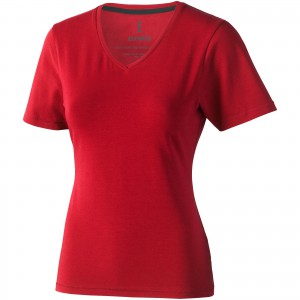 Kawartha T-Shirt f�r Damen mit V-Ausschnitt, rot
