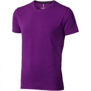 Kawartha T-Shirt fr Herren mit V-Ausschnitt, pflaume