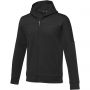 Elevate Nubia men's performance full zip knit jacket, Solid black