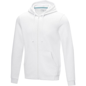 Ruby men's  organic GRS recycled full zip hoodie, White <font size=1>[ENG]</font>