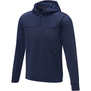 Elevate Sayan men's half zip anorak hooded sweater, Navy (Pullovers)